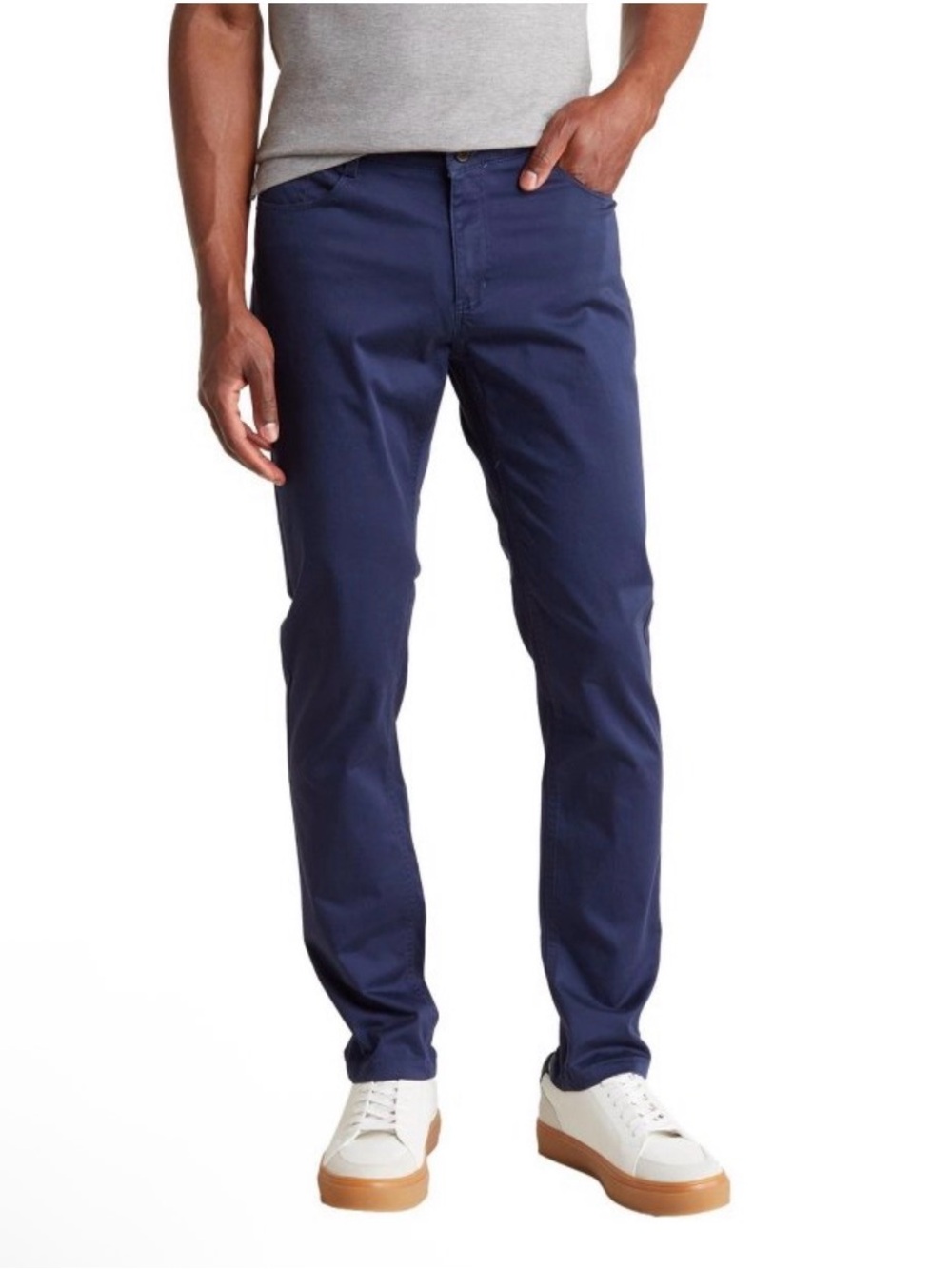TR Premium Men's Slim Navy Chino Pants - Size 30